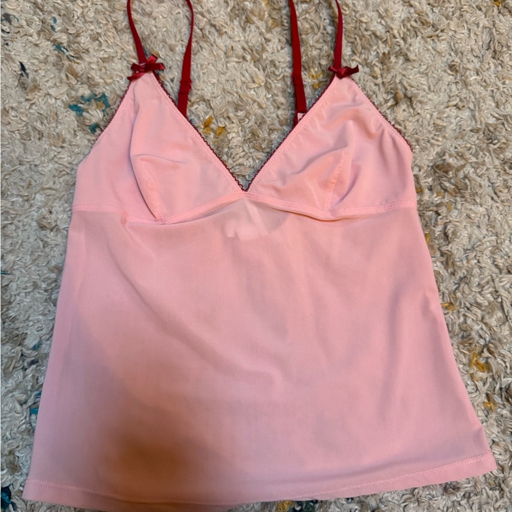Urban Outfitters Pink Top with Red Trim